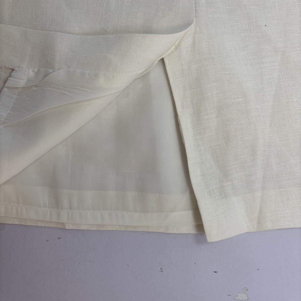 Talbots Signature Irish Linen Ivory Women's Sleeveless Lined Dress Knee Length 4 - Picture 5 of 10